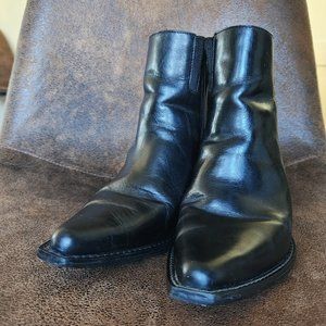 Black Leather Witchy & Chic Ankle Boots Size 8